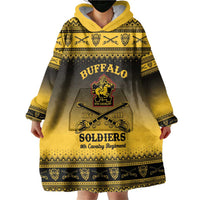 Buffalo Soldiers Christmas Wearable Blanket Hoodie 9th Cavalry Regiment - Wonder Print Shop