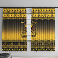 Buffalo Soldiers Christmas Window Curtain 9th Cavalry Regiment - Wonder Print Shop