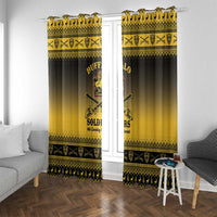 Buffalo Soldiers Christmas Window Curtain 9th Cavalry Regiment - Wonder Print Shop