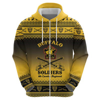 Buffalo Soldiers Christmas Zip Hoodie 9th Cavalry Regiment - Wonder Print Shop