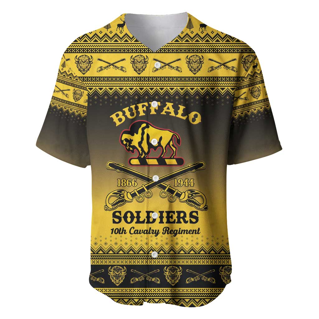 Buffalo Soldiers Christmas Baseball Jersey 10th Cavalry Regiment - Wonder Print Shop