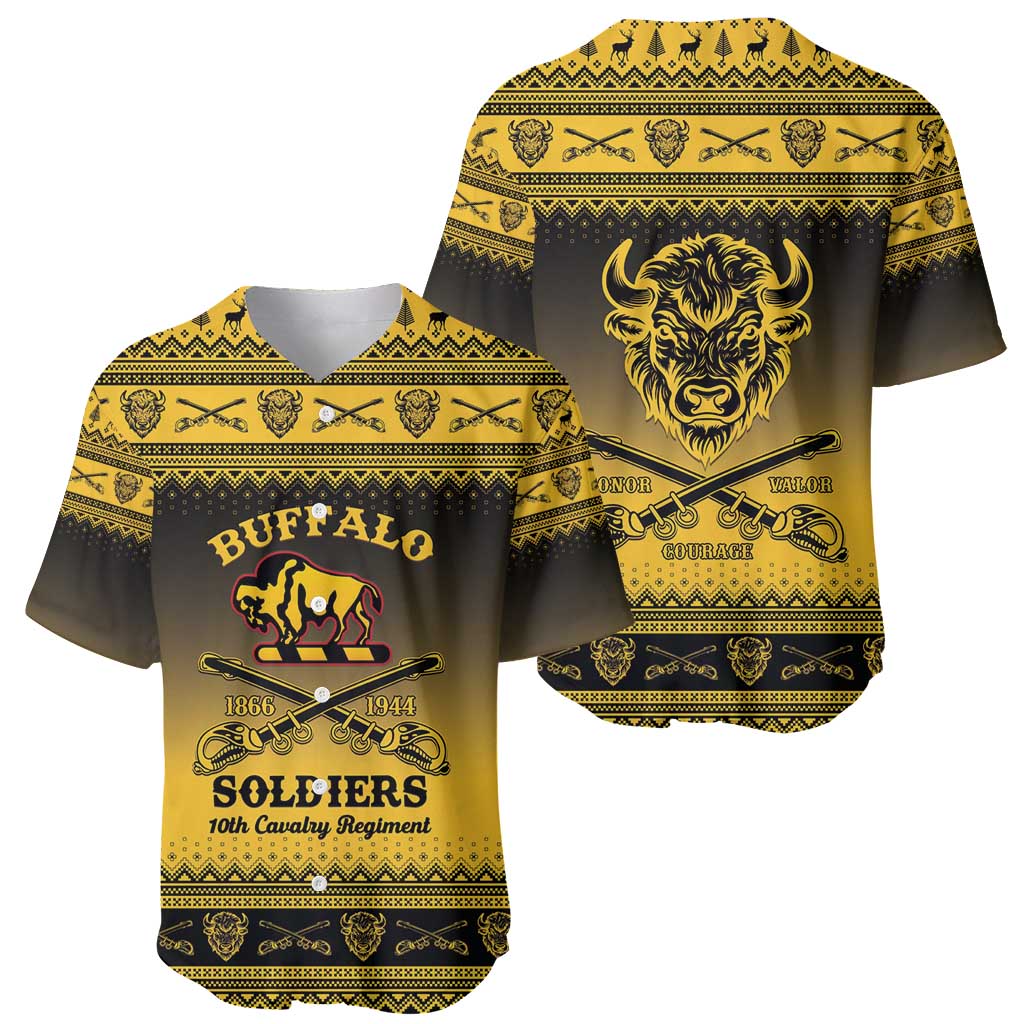 Buffalo Soldiers Christmas Baseball Jersey 10th Cavalry Regiment - Wonder Print Shop