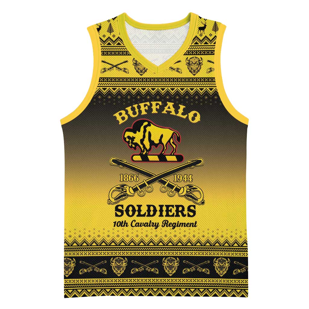 Buffalo Soldiers Christmas Basketball Jersey 10th Cavalry Regiment - Wonder Print Shop