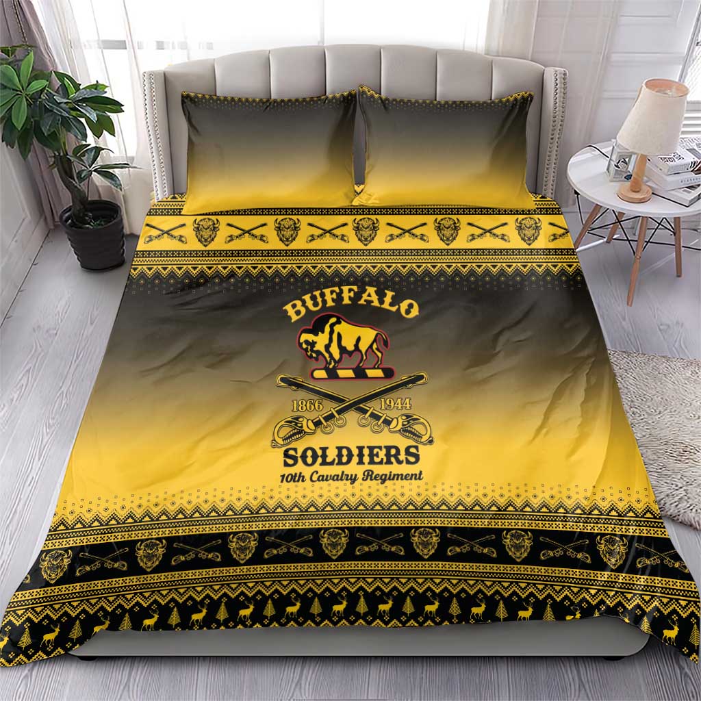 Buffalo Soldiers Christmas Bedding Set 10th Cavalry Regiment - Wonder Print Shop