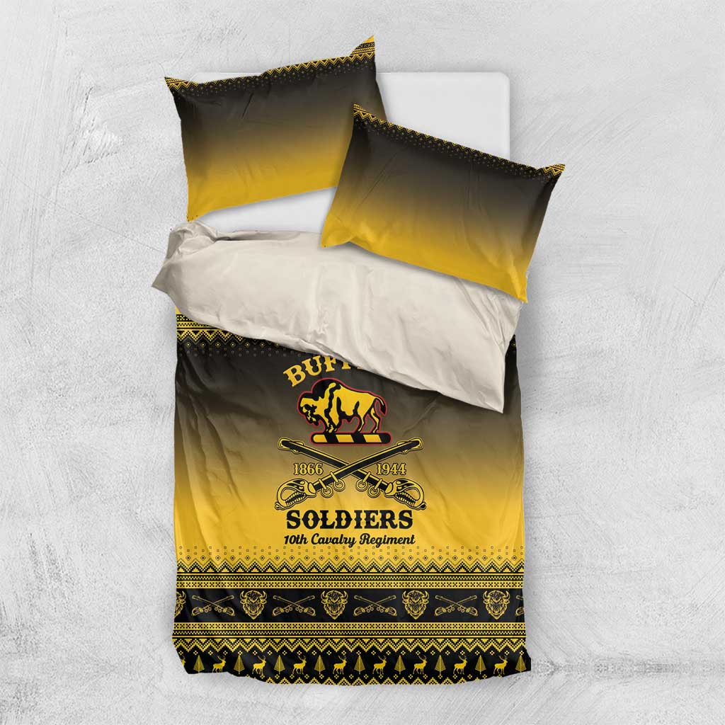 Buffalo Soldiers Christmas Bedding Set 10th Cavalry Regiment - Wonder Print Shop