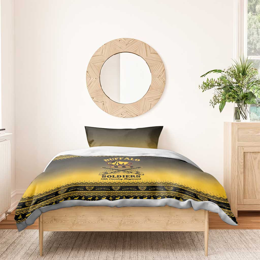 Buffalo Soldiers Christmas Bedding Set 10th Cavalry Regiment - Wonder Print Shop