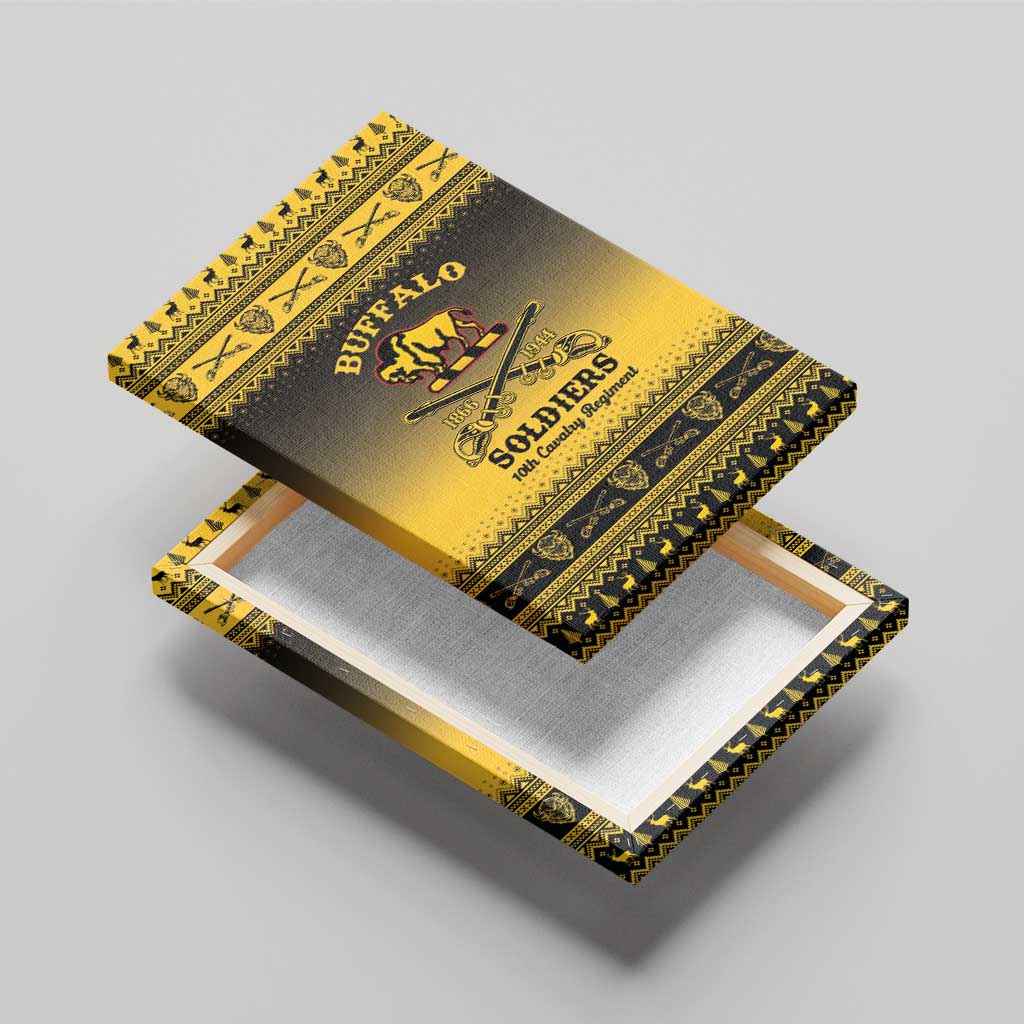 Buffalo Soldiers Christmas Canvas Wall Art 10th Cavalry Regiment - Wonder Print Shop