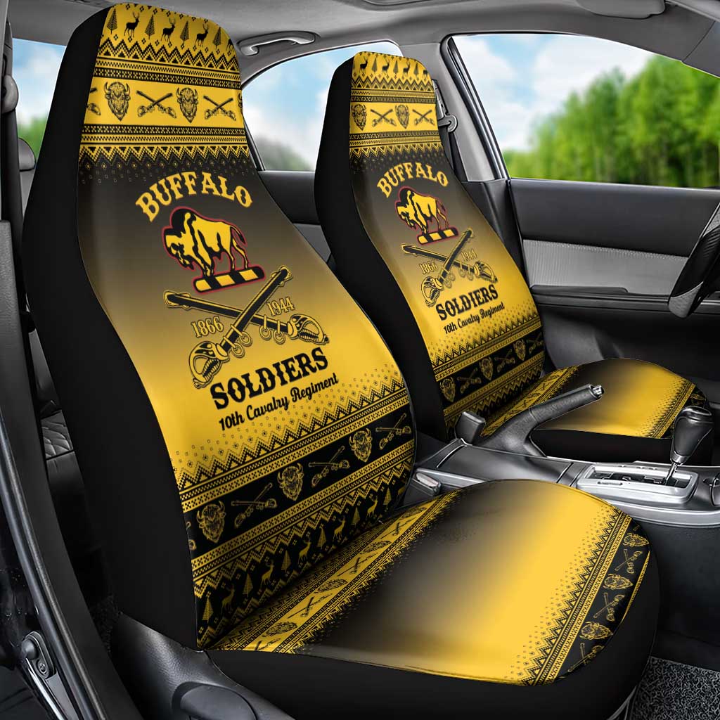 Buffalo Soldiers Christmas Car Seat Cover 10th Cavalry Regiment - Wonder Print Shop