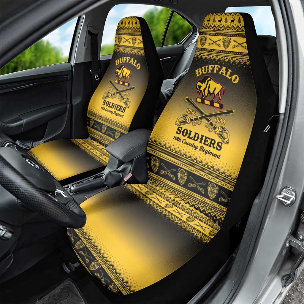 Buffalo Soldiers Christmas Car Seat Cover 10th Cavalry Regiment - Wonder Print Shop