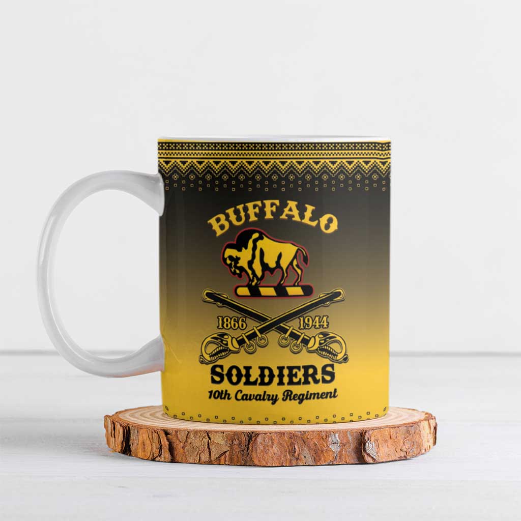 Buffalo Soldiers Christmas Ceramic Mug 10th Cavalry Regiment - Wonder Print Shop