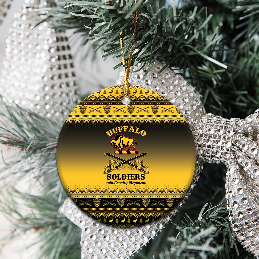 Buffalo Soldiers Christmas Ceramic Ornament 10th Cavalry Regiment - Wonder Print Shop