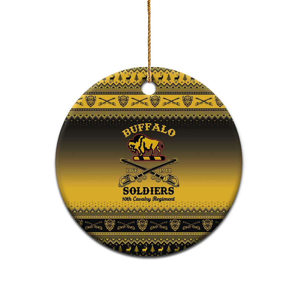 Buffalo Soldiers Christmas Ceramic Ornament 10th Cavalry Regiment - Wonder Print Shop