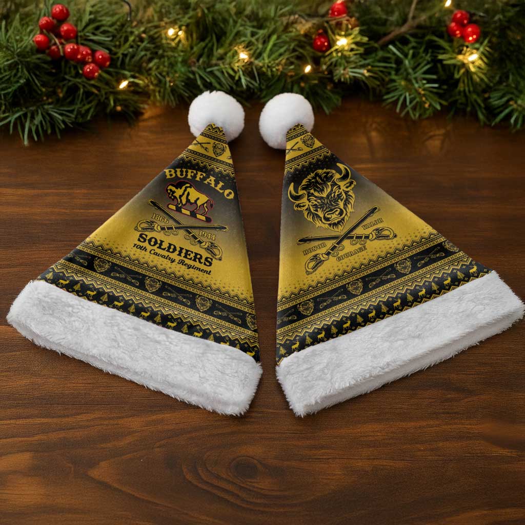 Buffalo Soldiers Christmas Santa Hat 10th Cavalry Regiment - Wonder Print Shop