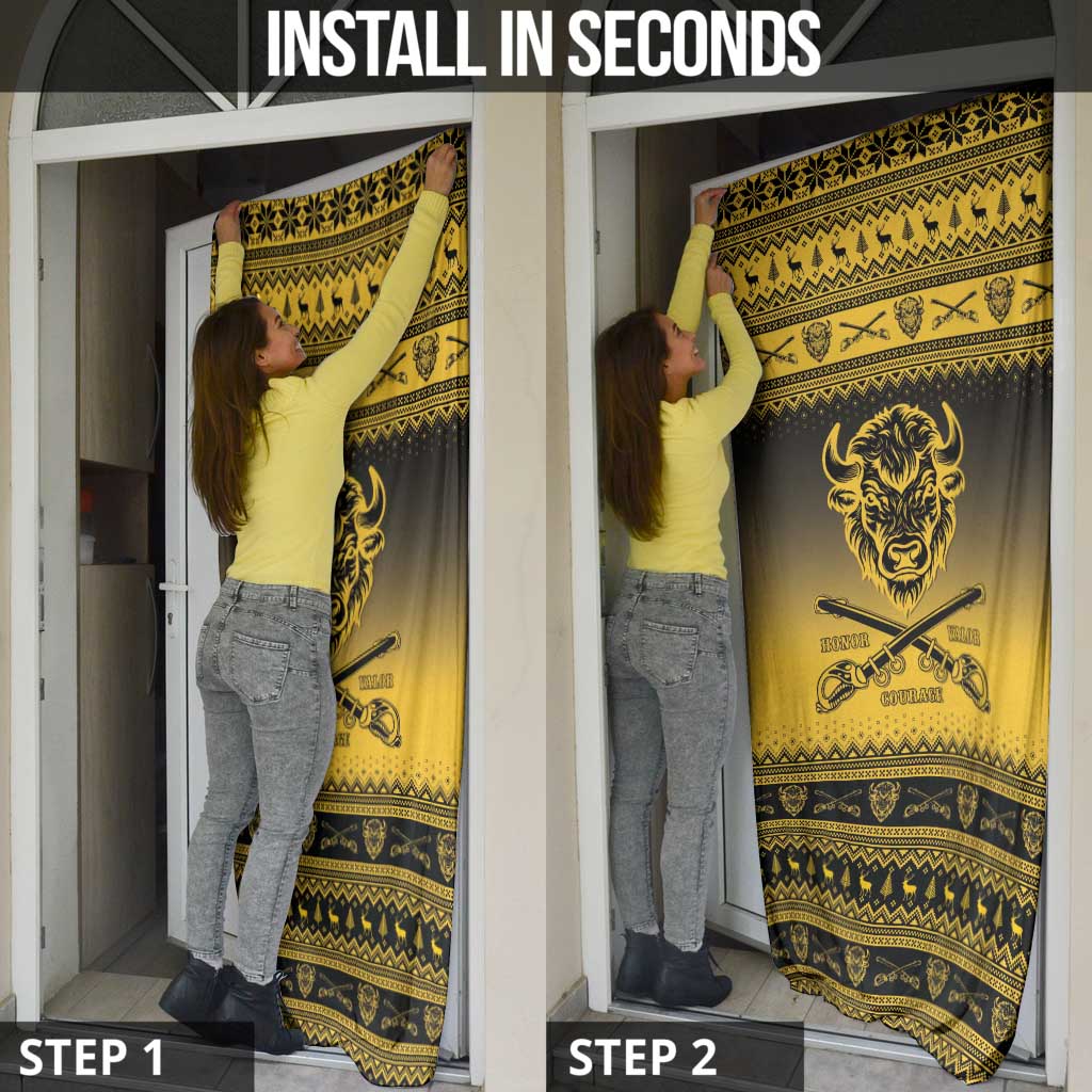 Buffalo Soldiers Christmas Door Cover 10th Cavalry Regiment - Wonder Print Shop