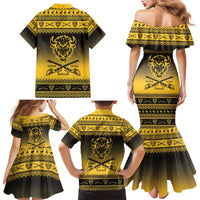 Buffalo Soldiers Christmas Family Matching Mermaid Dress and Hawaiian Shirt 10th Cavalry Regiment - Wonder Print Shop