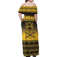 Buffalo Soldiers Christmas Family Matching Off Shoulder Maxi Dress and Hawaiian Shirt 10th Cavalry Regiment - Wonder Print Shop