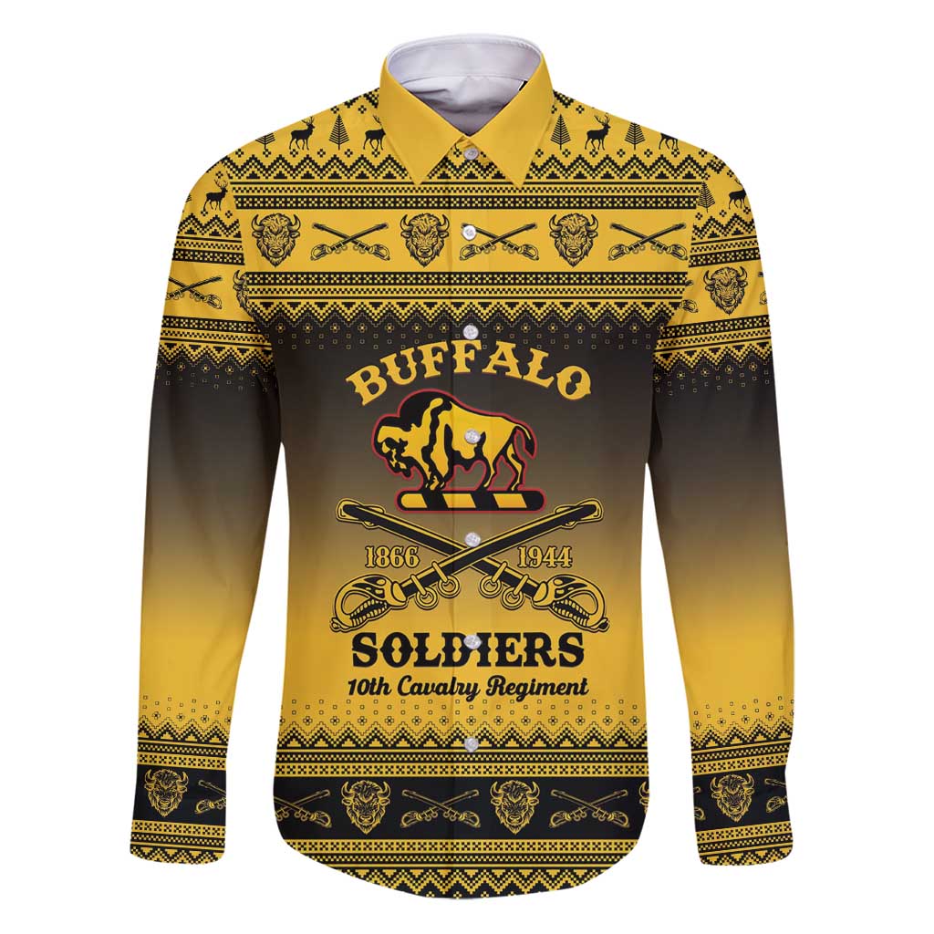 Buffalo Soldiers Christmas Family Matching Puletasi and Hawaiian Shirt 10th Cavalry Regiment - Wonder Print Shop