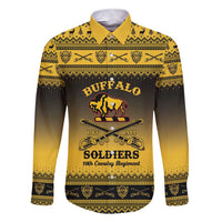 Buffalo Soldiers Christmas Family Matching Short Sleeve Bodycon Dress and Hawaiian Shirt 10th Cavalry Regiment - Wonder Print Shop