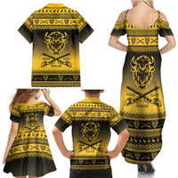 Buffalo Soldiers Christmas Family Matching Summer Maxi Dress and Hawaiian Shirt 10th Cavalry Regiment - Wonder Print Shop