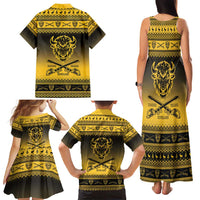 Buffalo Soldiers Christmas Family Matching Tank Maxi Dress and Hawaiian Shirt 10th Cavalry Regiment - Wonder Print Shop