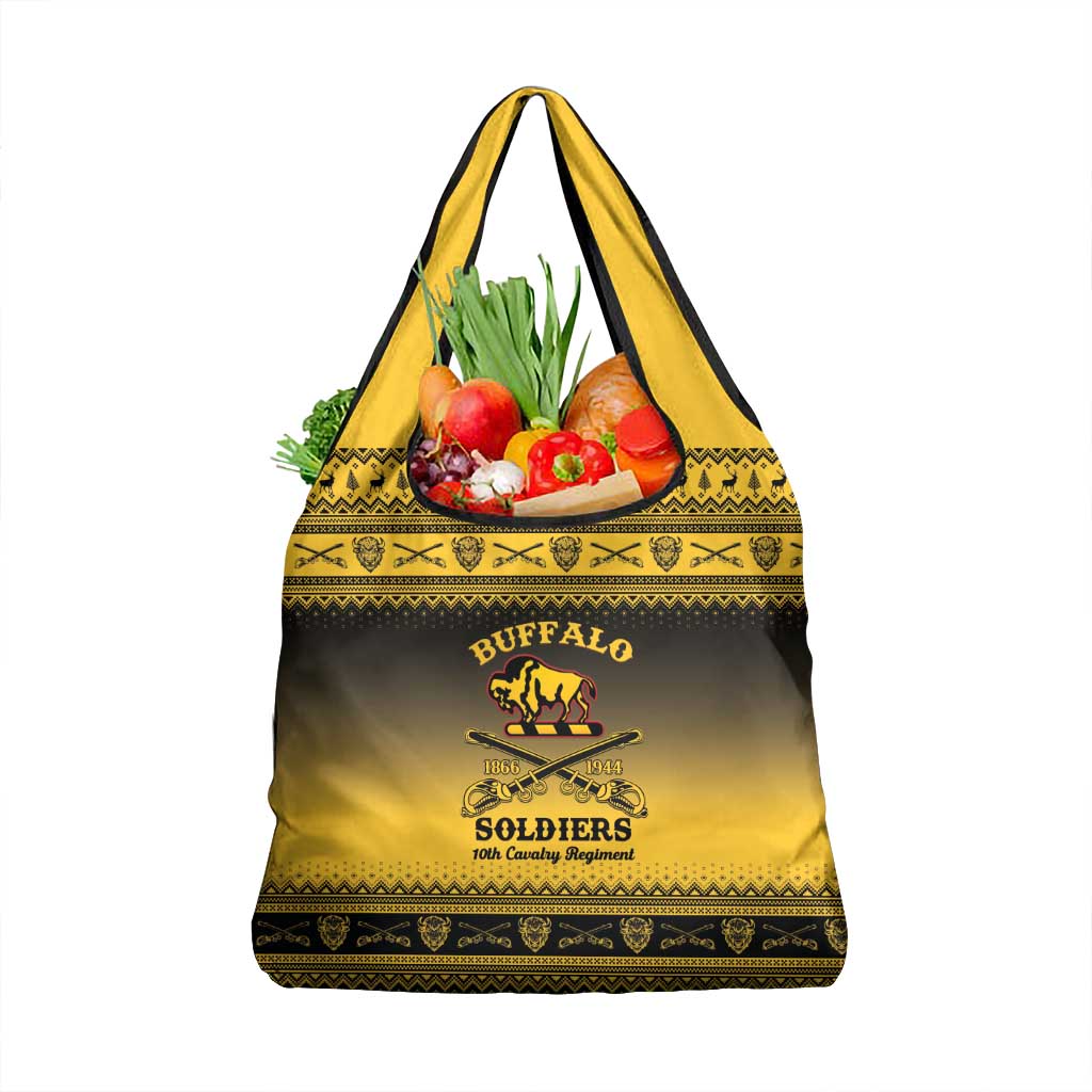 Buffalo Soldiers Christmas Grocery Bag 10th Cavalry Regiment - Wonder Print Shop