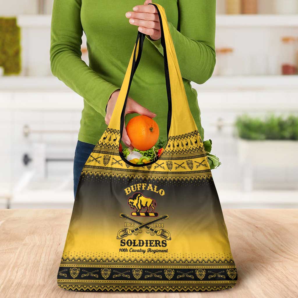 Buffalo Soldiers Christmas Grocery Bag 10th Cavalry Regiment - Wonder Print Shop