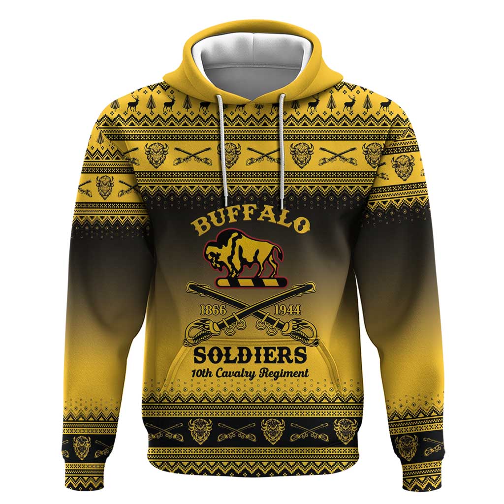 Buffalo Soldiers Christmas Hoodie 10th Cavalry Regiment - Wonder Print Shop