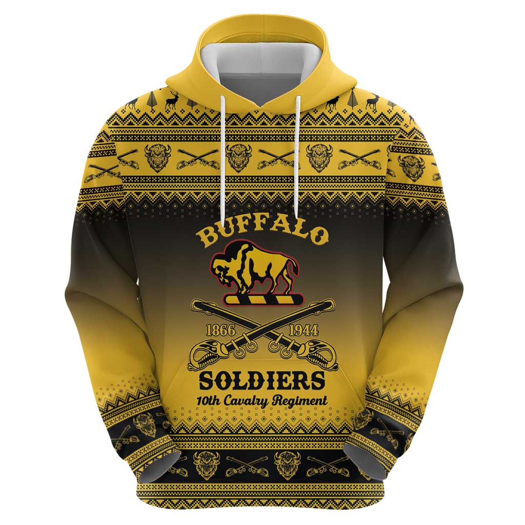 Buffalo Soldiers Christmas Hoodie 10th Cavalry Regiment - Wonder Print Shop