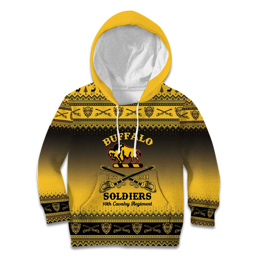 Buffalo Soldiers Christmas Kid Hoodie 10th Cavalry Regiment - Wonder Print Shop