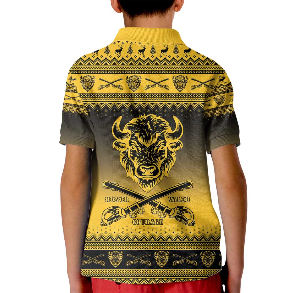 Buffalo Soldiers Christmas Kid Polo Shirt 10th Cavalry Regiment - Wonder Print Shop