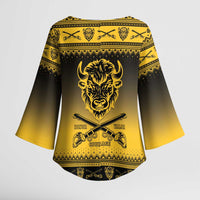 Buffalo Soldiers Christmas Kimono Sleeve Blouse 10th Cavalry Regiment - Wonder Print Shop