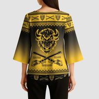 Buffalo Soldiers Christmas Kimono Sleeve Blouse 10th Cavalry Regiment - Wonder Print Shop