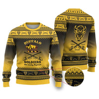 Buffalo Soldiers Christmas Ugly Christmas Sweater 10th Cavalry Regiment - Wonder Print Shop