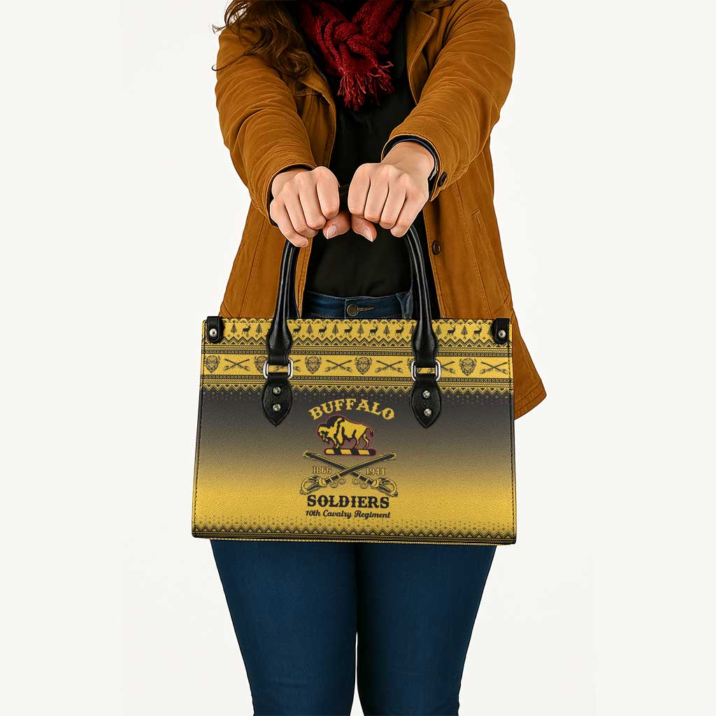 Buffalo Soldiers Christmas Leather Bag 10th Cavalry Regiment - Wonder Print Shop