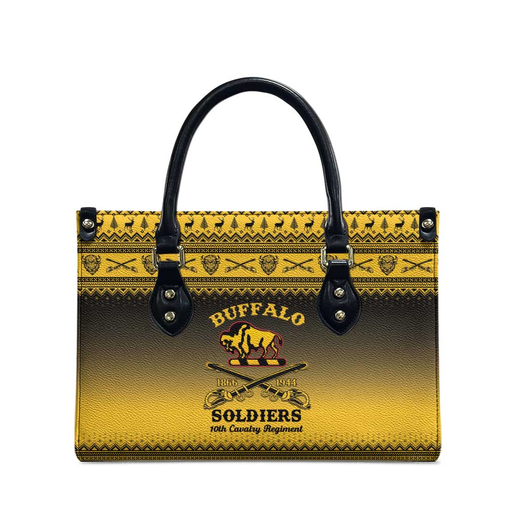 Buffalo Soldiers Christmas Leather Bag 10th Cavalry Regiment - Wonder Print Shop