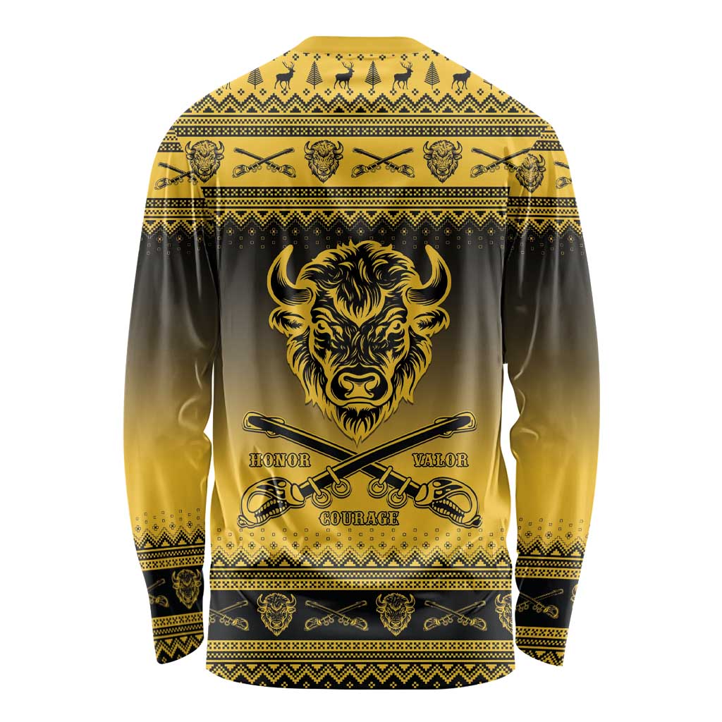 Buffalo Soldiers Christmas Long Sleeve Shirt 10th Cavalry Regiment - Wonder Print Shop