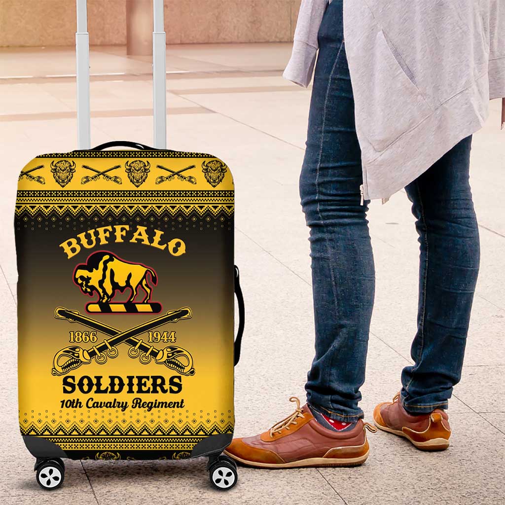 Buffalo Soldiers Christmas Luggage Cover 10th Cavalry Regiment - Wonder Print Shop
