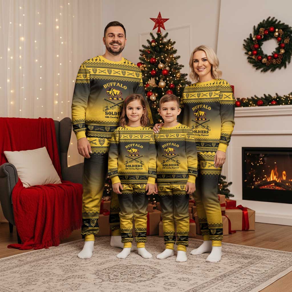 Buffalo Soldiers Christmas Pajama Set 10th Cavalry Regiment - Wonder Print Shop