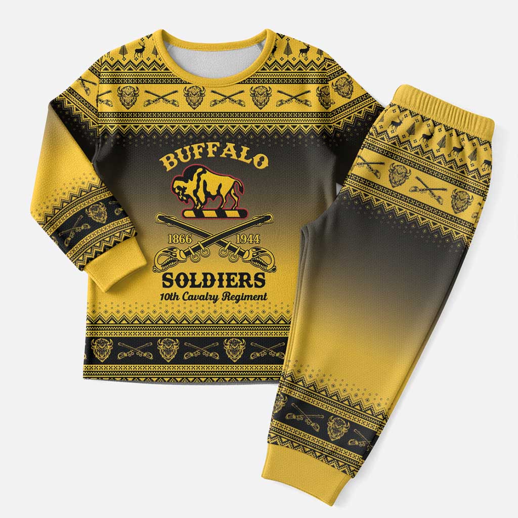 Buffalo Soldiers Christmas Pajama Set 10th Cavalry Regiment - Wonder Print Shop