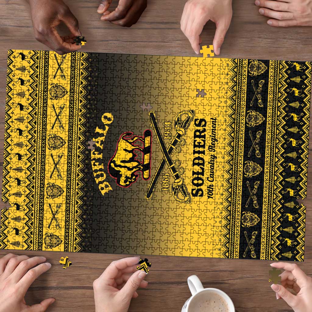 Buffalo Soldiers Christmas Puzzle 10th Cavalry Regiment - Wonder Print Shop