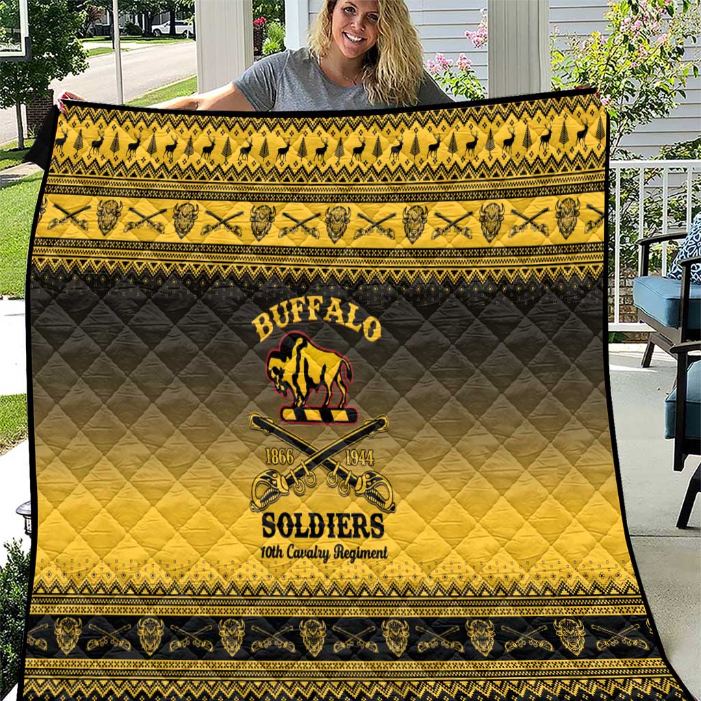 Buffalo Soldiers Christmas Quilt 10th Cavalry Regiment - Wonder Print Shop