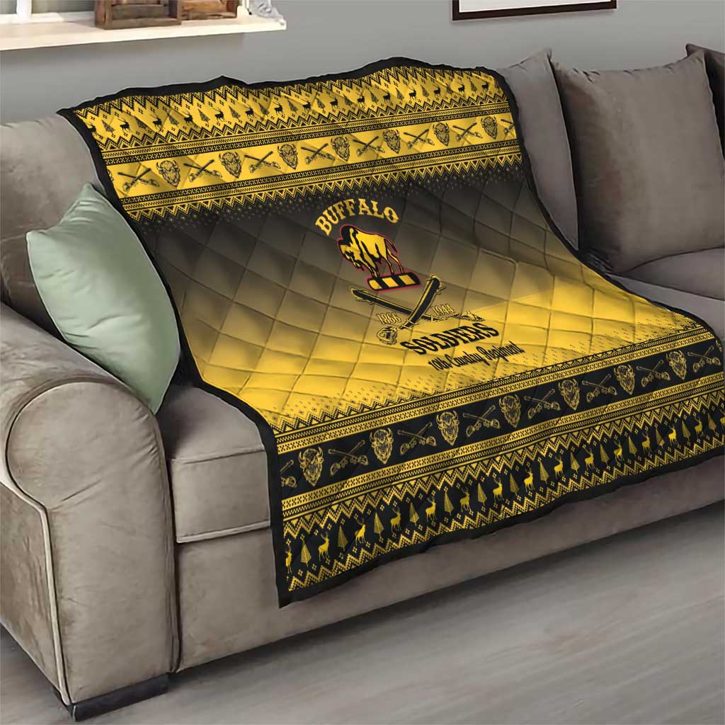 Buffalo Soldiers Christmas Quilt 10th Cavalry Regiment - Wonder Print Shop
