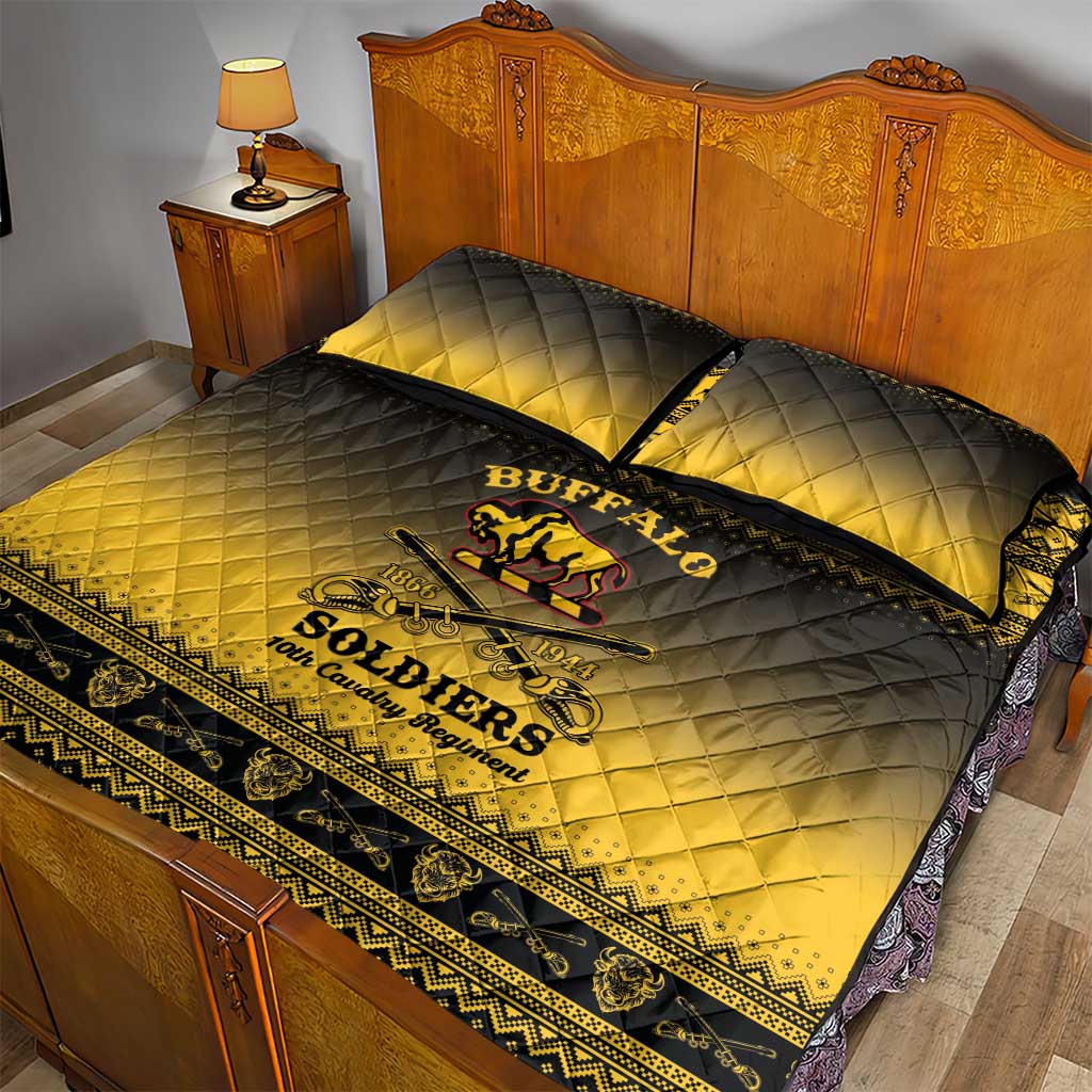 Buffalo Soldiers Christmas Quilt Bed Set 10th Cavalry Regiment - Wonder Print Shop