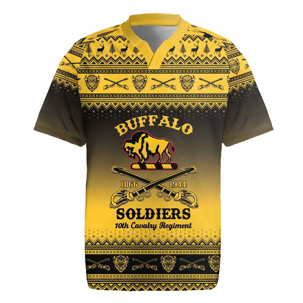 Buffalo Soldiers Christmas Rugby Jersey 10th Cavalry Regiment - Wonder Print Shop