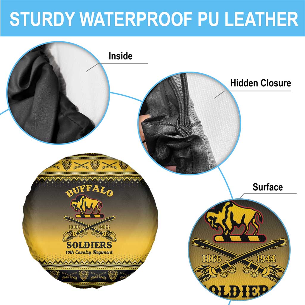 Buffalo Soldiers Christmas Spare Tire Cover 10th Cavalry Regiment - Wonder Print Shop