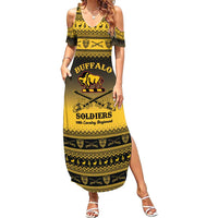 Buffalo Soldiers Christmas Summer Maxi Dress 10th Cavalry Regiment - Wonder Print Shop