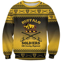 Buffalo Soldiers Christmas Sweatshirt 10th Cavalry Regiment - Wonder Print Shop