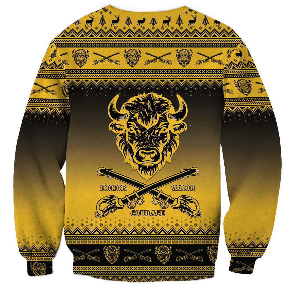 Buffalo Soldiers Christmas Sweatshirt 10th Cavalry Regiment - Wonder Print Shop