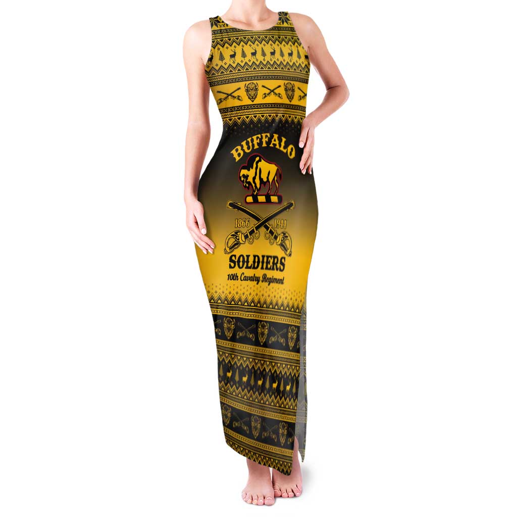 Buffalo Soldiers Christmas Tank Maxi Dress 10th Cavalry Regiment - Wonder Print Shop