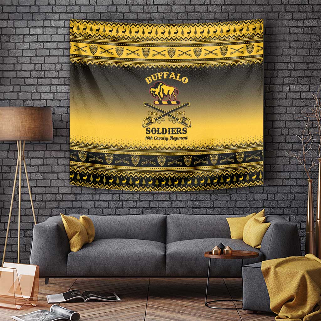 Buffalo Soldiers Christmas Tapestry 10th Cavalry Regiment - Wonder Print Shop